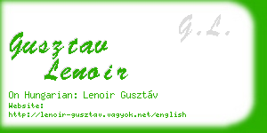 gusztav lenoir business card